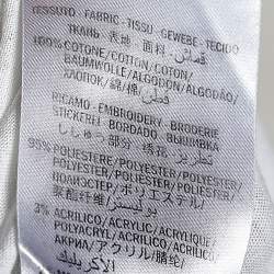 مملوكة مسبقًا Gucci White Cotton Butterfly Embroidered T-Shirt S