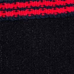 Pre Owned Gucci Black Tweed Contrast Trim Detailed Mini Skirt S