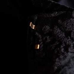 Pre Owned Gucci Black Jacquard Wool & Velvet Balloon Sleeve Button Front Jacket S