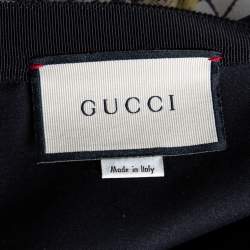 Pre Owned Gucci Multicolored Moth Strength Printed Silk Midi Skirt M