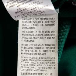 Pre Owned Gucci Green Jersey Web Stripe Trimmed Varsity Mini Dress M 