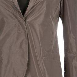 Pre Owned Gucci Brown Silk Blazer S