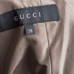 Pre Owned Gucci Brown Silk Blazer S
