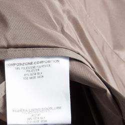 Pre Owned Gucci Brown Silk Blazer S