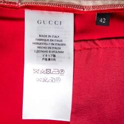 Pre Owned Gucci Pink Wool Tailored Pants M