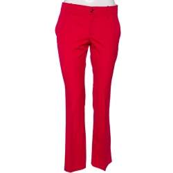 Pre Owned Gucci Pink Wool Tailored Pants M
