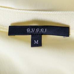 Gucci Yellow Silk Sleeveless Top M