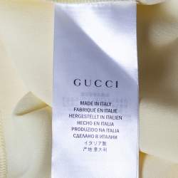 Gucci Yellow Silk Sleeveless Top M