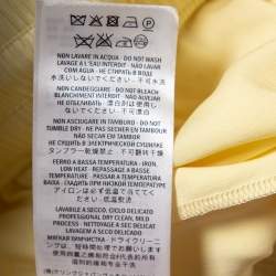 Pre Owned Gucci Yellow Silk Drawstring Detail Jogger Pants L 