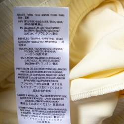 Pre Owned Gucci Yellow Silk Drawstring Detail Jogger Pants L 