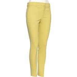 Pre Owned Gucci Yellow Crepe Tailored Pants S 