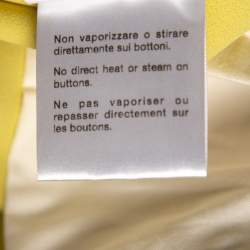 Pre Owned Gucci Yellow Crepe Tailored Pants S 