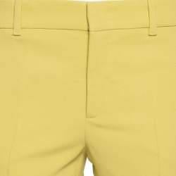 Pre Owned Gucci Yellow Crepe Tailored Pants S 