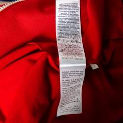 Gucci Red Jersey Floral Embroidered Technical Jacket S