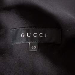 Pre Owned Gucci Multicolored Lurex Jacquard & Silk Zip Front Jacket S