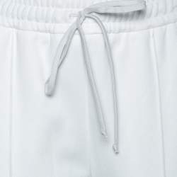 Pre Owned Gucci White Jersey Cherry Logo Appliqued Track Pants M