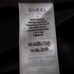 مملوكة مسبقًا Gucci Monochrome Geometric Pattern Embellished Wool Coat M