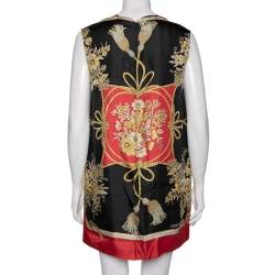 Pre Owned Gucci Multicolored Printed Silk Sleeveless Mini Dress S