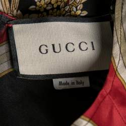 Pre Owned Gucci Multicolored Printed Silk Sleeveless Mini Dress S