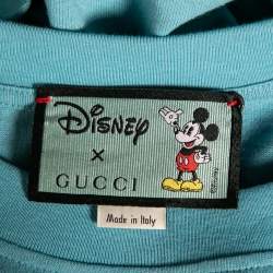 Pre Owned Gucci x Disney Blue Cotton printed Short Sleeve T-Shirt M