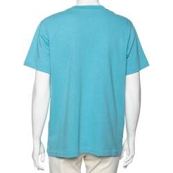 Pre Owned Gucci x Disney Blue Cotton printed Short Sleeve T-Shirt M