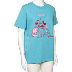 Pre Owned Gucci x Disney Blue Cotton printed Short Sleeve T-Shirt M