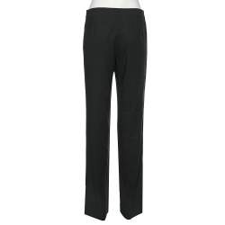 Pre Owned Gucci Black Wool Straight Leg Pants M