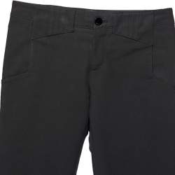 Pre Owned Gucci Black Stretch Cotton Buckle Hem Pants S