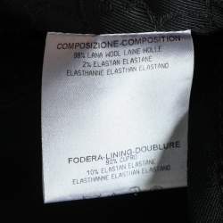 Pre Owned Gucci Black Wool Crepe fur Collar Detail Belted trench Coat S