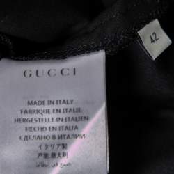 Pre Owned Gucci Black Velvet High Waisted Flared Trousers M
