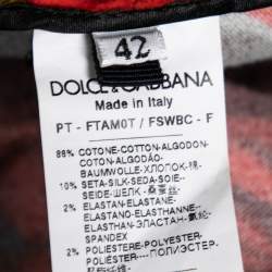 Pre Owned Gucci Multicolor Floral Print Velvet Trousers M
