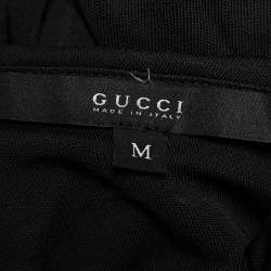 Pre Owned Gucci Brown Jersey Shoulder Trim Detail Tank Top M