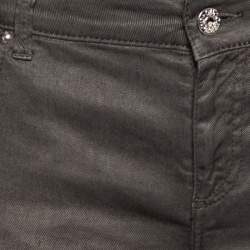 Pre Owned Gucci Grey Cotton Straight Pants M