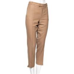 Pre Owned Gucci Beige Wool Straight Pants M