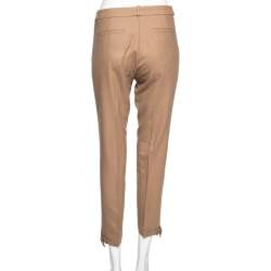 Pre Owned Gucci Beige Wool Straight Pants M