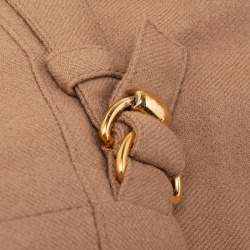 Pre Owned Gucci Beige Wool Straight Pants M