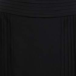 Pre Owned Gucci Black Silk Pleated Detail Mini Skirt M