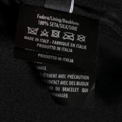 Pre Owned Gucci Gold & Black Python Leather Zip Front Jacket M
