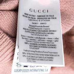 Pre Owned Gucci Pink Real Fur& Cashmere Knit Paneled Sweater M