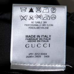 Pre Owned Gucci Black Silk Cuffed Trousers M