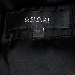 Pre Owned Gucci Black Silk Cuffed Trousers M