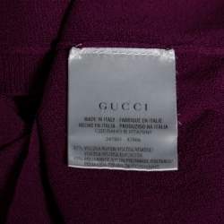 Pre Owned Gucci Pink Knit Button Front Long Sleeve Sweater S