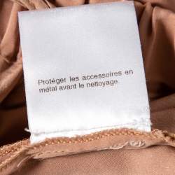 Pre Owned Gucci Beige Silk Cuffed Trousers M