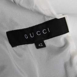Pre Owned Gucci Black Cotton & Silk Button Front Jacket M