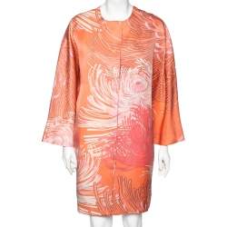 Pre Owned Gucci Floral Printed Silk Jacket M