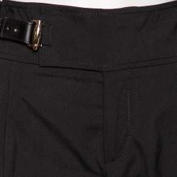 Pre Owned Gucci Black Wool Straight Leg Trousers M
