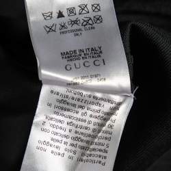 Pre Owned Gucci Black Wool Straight Leg Trousers M