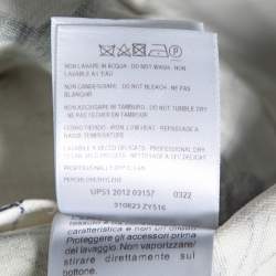 Pre Owned Gucci Cream Floral Printed Cotton Pleated Mini Skirt M