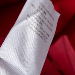 مملوكة مسبقًا فستان غوتشي جيرسيه برتقالي محمر فتحة خلفية أكمام مكشكشة