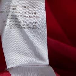 مملوكة مسبقًا فستان غوتشي جيرسيه برتقالي محمر فتحة خلفية أكمام مكشكشة